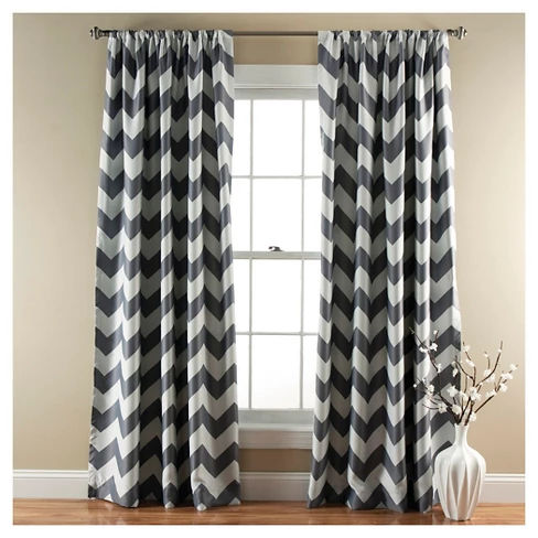 Chevron Blackout Curtain Panels Set of 2