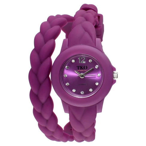 Women's TKO® Braided Rubber Double Wrap Watch