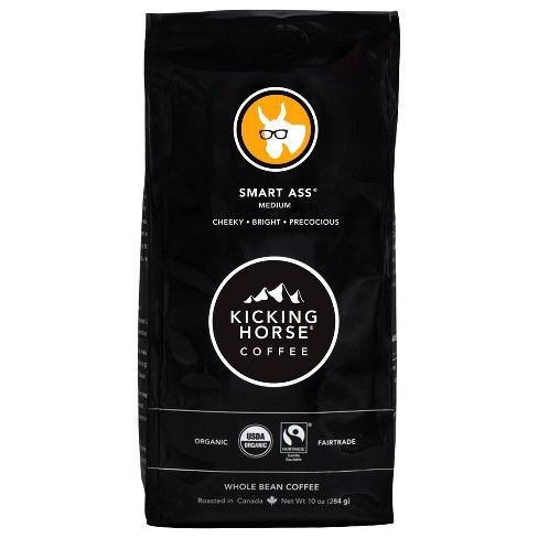 Kicking Horse Smartass Medium Roast Fair Trade Certified  Whole Bean Coffee - 10oz
