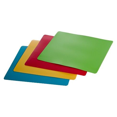 Progressive International Flexible Chopping Mats - Blue/ Green (4 Pc)