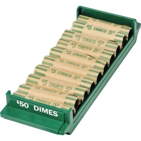 MMF Porta Count Coin Trays - 1 x Coin Tray - Green - ABS Plastic