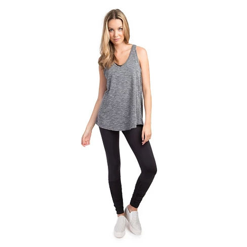 Women's V-Neck Back Tank Slate XL - Velvet Rose