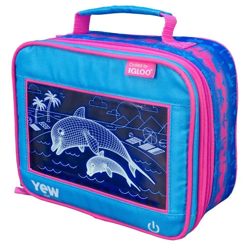 Yew Stuff Pop Lights Lunch Box - Dolphins
