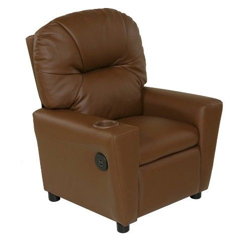 60-7100KU Youth Recliner With Cupholder And Dual Usb - Relaxzen