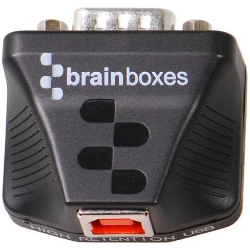 Brainboxes Ultra 1 Port RS232 USB to Serial Adapter - 1 x DB-9 Male Serial - 1 x Type B Male USB - TAA Compliant