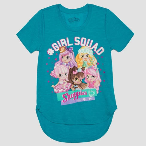 Girls' Shoppies Short Sleeve T-Shirt - Blue XL