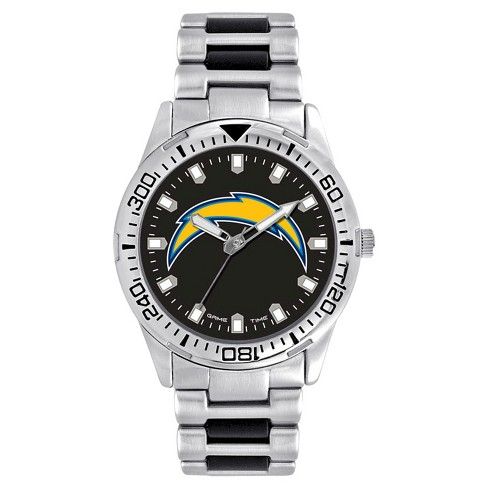 Men's Game Time NFL Heavy Hitter Sports Watch - Silver - Los Angeles Chargers