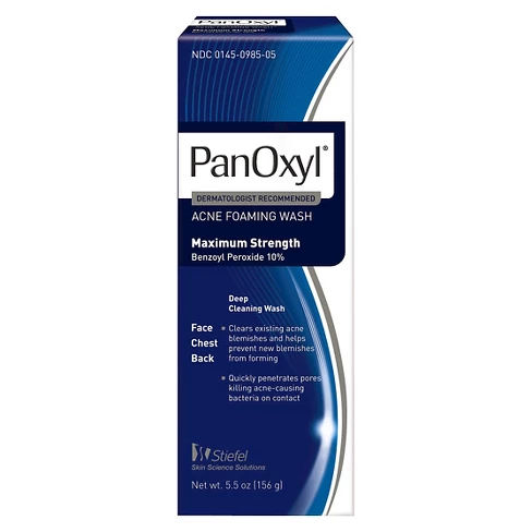 PanOxyl Acne Foaming Wash with 10% Benzoyl Peroxide - 5.5oz