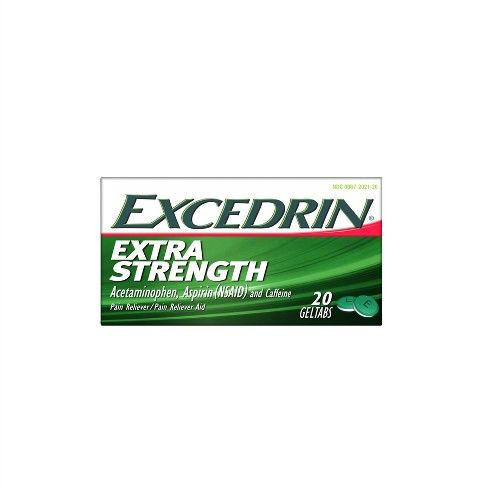 Excedrin Extra Strength Pain Reliever Geltabs - /Aspirin (NSAID) - 20ct