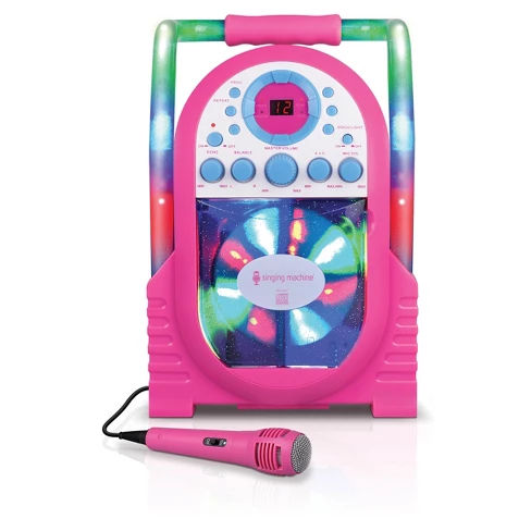 Singing Machine Portable CD + G Karaoke System (SML505P) - Pink