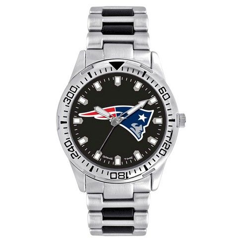 Men's Game Time NFL Heavy Hitter Sports Watch - Silver - New England Patriots