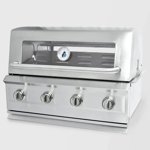 Drop In 4 Burner Gas Grill GAS8490AS Silver - 3 Embers
