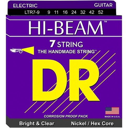 DR Strings HI-BEAM Nickel Plated 7-String Electric Guitar Strings Lite (9-52)