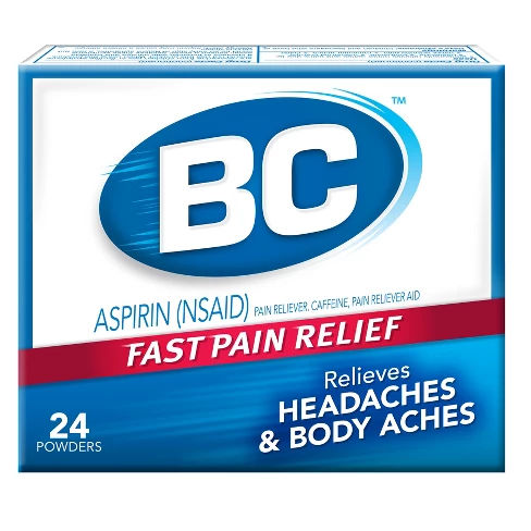 BC Fast Pain Relief Powder Packets - Aspirin (NSAID)/Acetaminophen - 24ct