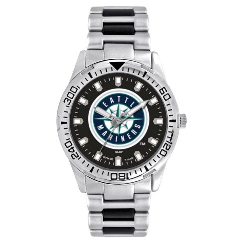 Men's Game Time MLB Heavy Hitter Sports Watch - Silver - Seattle Mariners