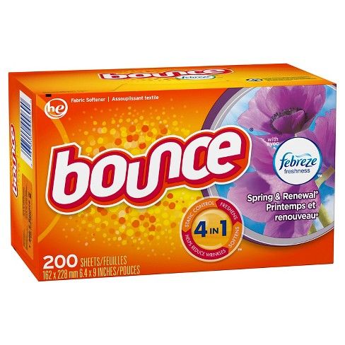 Bounce With Febreze Spring & Renewal Dryer Sheets - 200ct