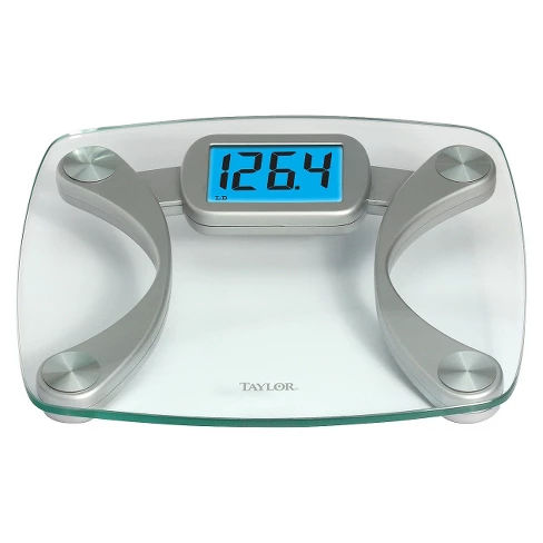 Digital Glass Scale with Blue Backlight Clear/Silver - Taylor