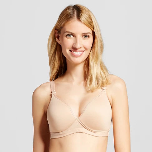 Cache Coeur Women's 3D Light Wire-Free Invisible T-Shirt Nursing Bra - Nude 40E