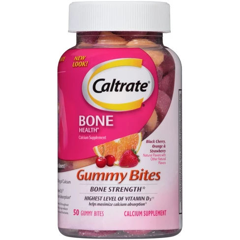 Caltrate Calcium &  D3 Gummies - Black Cherry, Orange & Strawberry