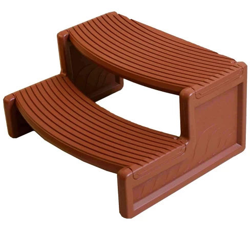 Confer Plastics Hs2-R Resin Multi Purpose Spa Hot Tub Handi-Step Steps, Redwood