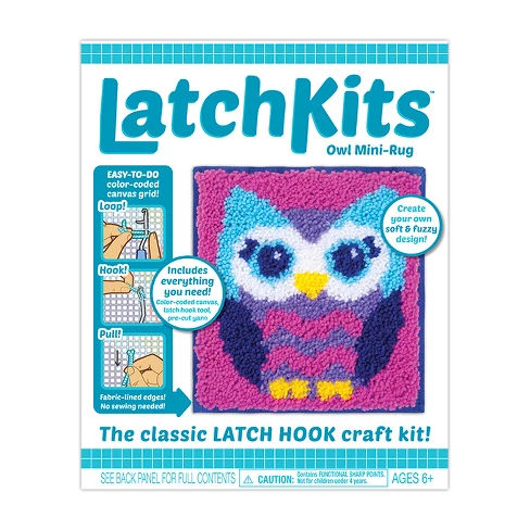 LatchKits Owl Mini Rug Craft Kit