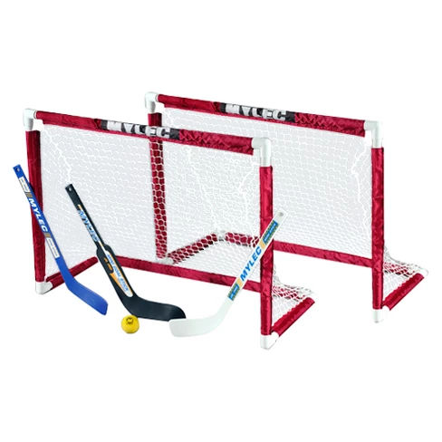 Mylec Deluxe Mini Goal Set White