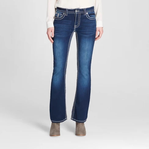 Women's Mid Rise Bootcut Thickstitch Jean (Curvy Fit) - Paisley Sky®