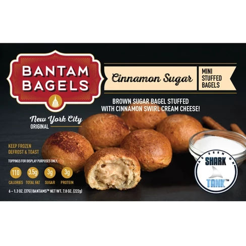 Bantam Bagels Frozen Cinnamon Sugar - 6ct/7.8oz