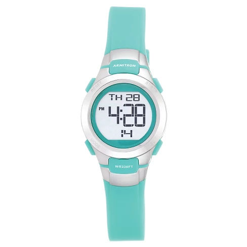 Women's Armitron® Pro-Sport Teal Digital Watch - Silver