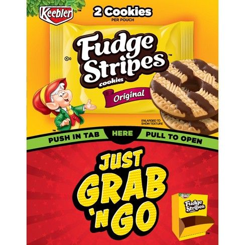 Fudge Stripes Original Just Grab n' Go Cookies - 18ct - Keebler