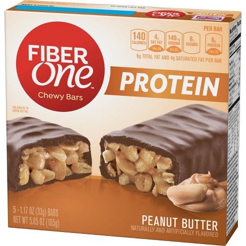 Fiber One Peanut Butter Protein Chewy Bars - 5ct