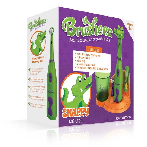 Brusheez Snappy the Croc Children's Electronic Kids Toothbrush Set