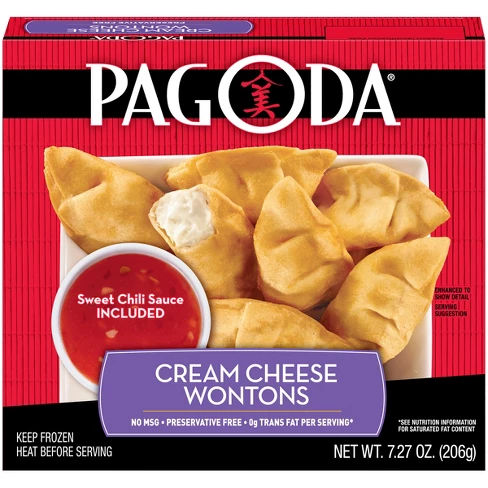 Pagoda Frozen Cream Cheese Wontons - 7.27oz