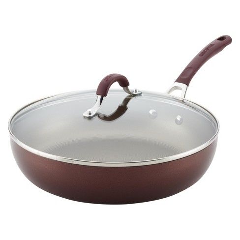 Circulon Innovatum 12" Hard-Anodized Nonstick Covered Deep Skillet Merlot