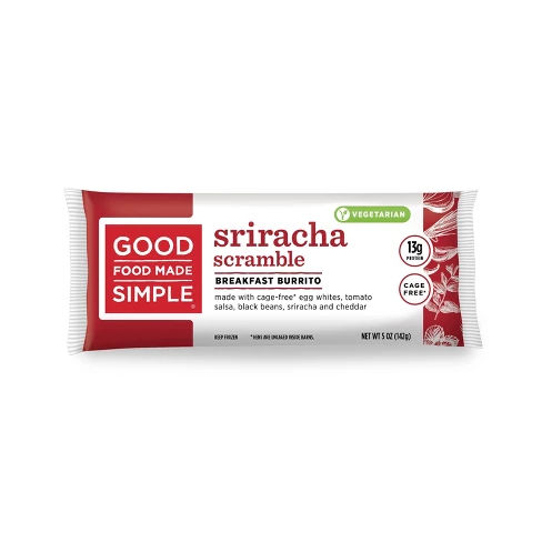 Good Food Made Simple Organic Sriracha Scramble Breakfast Frozen Burrito - 5oz