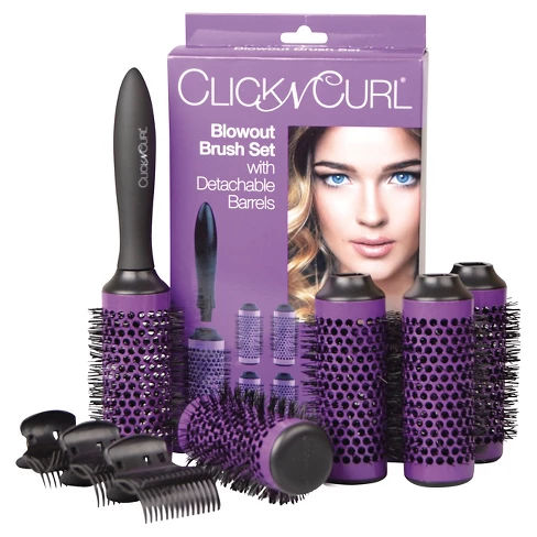 Click n Curl Blowout Brush Set with Detachable Barrels Medium Full Set