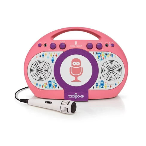 Singing Machine iSM398PP Tabeoke Portable Bluetooth Karaoke System, Purple Pink