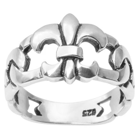Women's Tressa Collection Fleur-de-Lis Ring in Sterling Silver