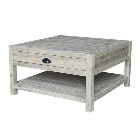 Modern Rustic Square Coffee Table Gray Wash International Concepts Buy Online In Isle Of Man At Isleofman Desertcart Com Productid 123226952