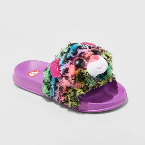 Girls' Dotty Beanie Boo Pool Slided Slippers