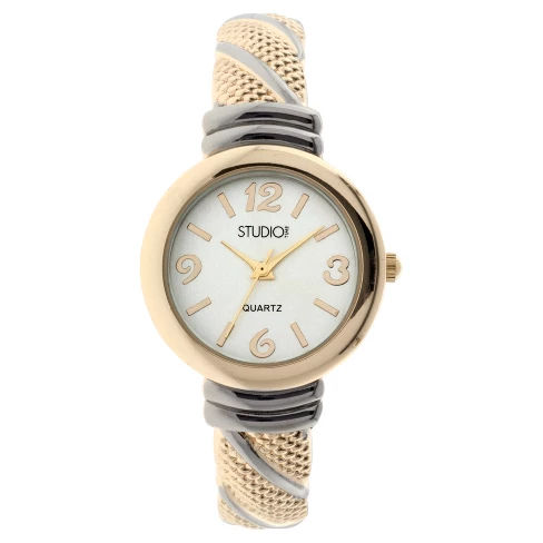 Women's Studio Time® Bangle Watch - Light Gold