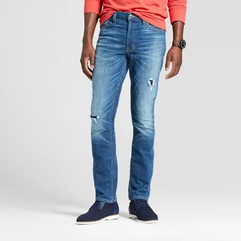 Buy Men's Slim Straight Fit Jeans with Patches - Goodfellow & Co™ Vintage  Dark Wash Online at desertcartCyprus