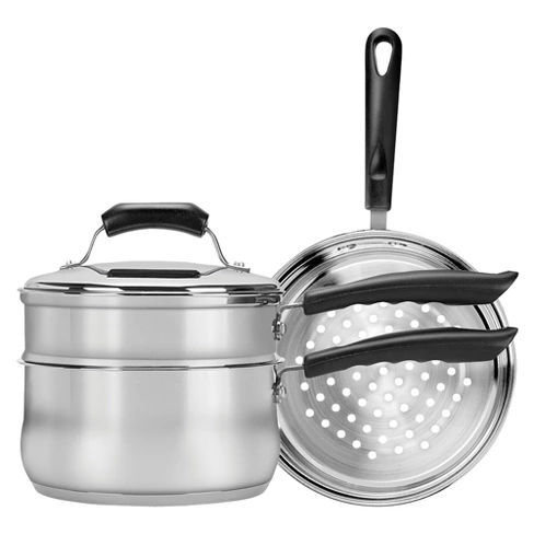 Range Kleen Double Boiler Steamer Insert Set - Silver (3 Quart)