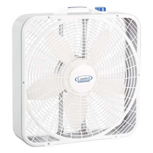 Lasko® - Weather-Shield® Box Fan 20" - White and Gray