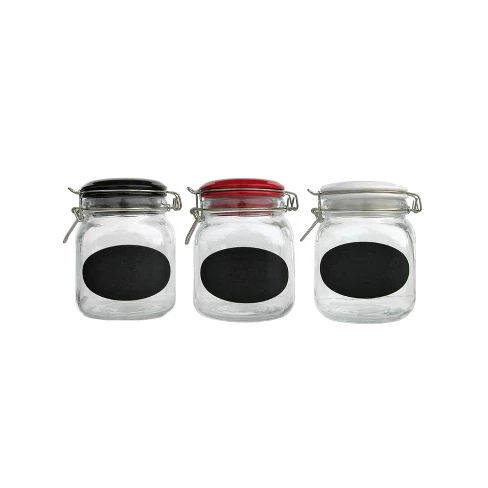 Glass Container Set of 3 Clear 32oz - Drew DeRose