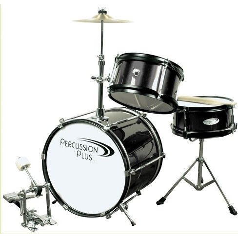 Percussion Plus Drums 3pc Mini Drum Set - Black