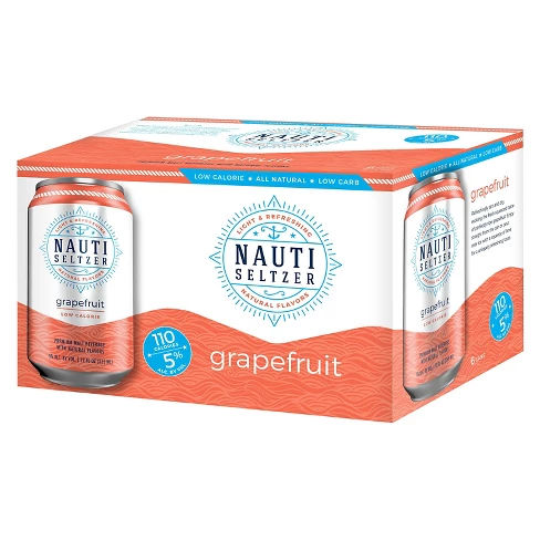Nauti® Seltzer Grapefruit - 6pk / 12oz Cans