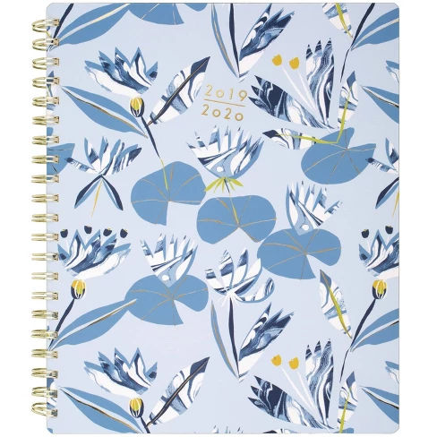 2019-2020 Water Lillies Academic Planner 9.25"x 11" Light Blue - Lillian Farag