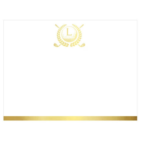 20ct Monogram Gold Foil Note cards