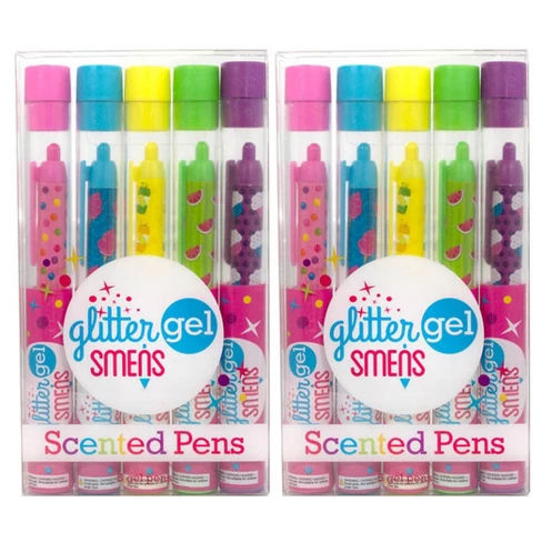 Scentco 2pk Gel Smens Scented Pens Glitter 10ct total